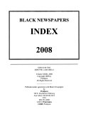 Cover of Black Newspapers Index