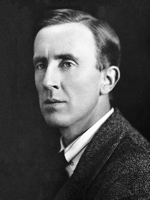 Tolkien by Unknown photo studio commissioned by Tolkien's students 1925, Public domain, via Wikimedia Commons Tolkien