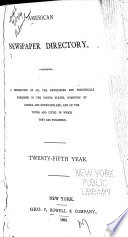 Cover of American Newspaper Directory
