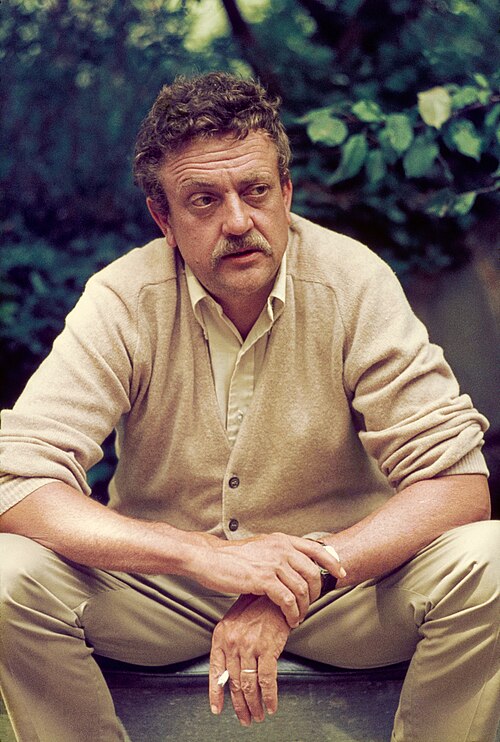 Kurt Vonnegut by Bernard Gotfryd / Adam Cuerden, Public domain, via Wikimedia Commons Kurt Vonnegut