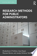 Cover of Research Methods for Public Administrators