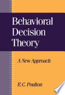 Cover of Behavioral Decision Theory